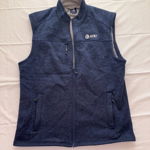 Men's Jonnie-O Double Zipper Navy Wes Vest - Prep Golf AT&T - Large - Picture 1 of 10
